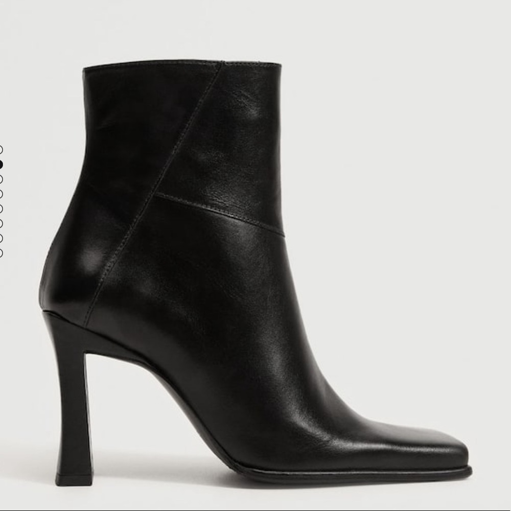 Mango - Square toe leather ankle boots